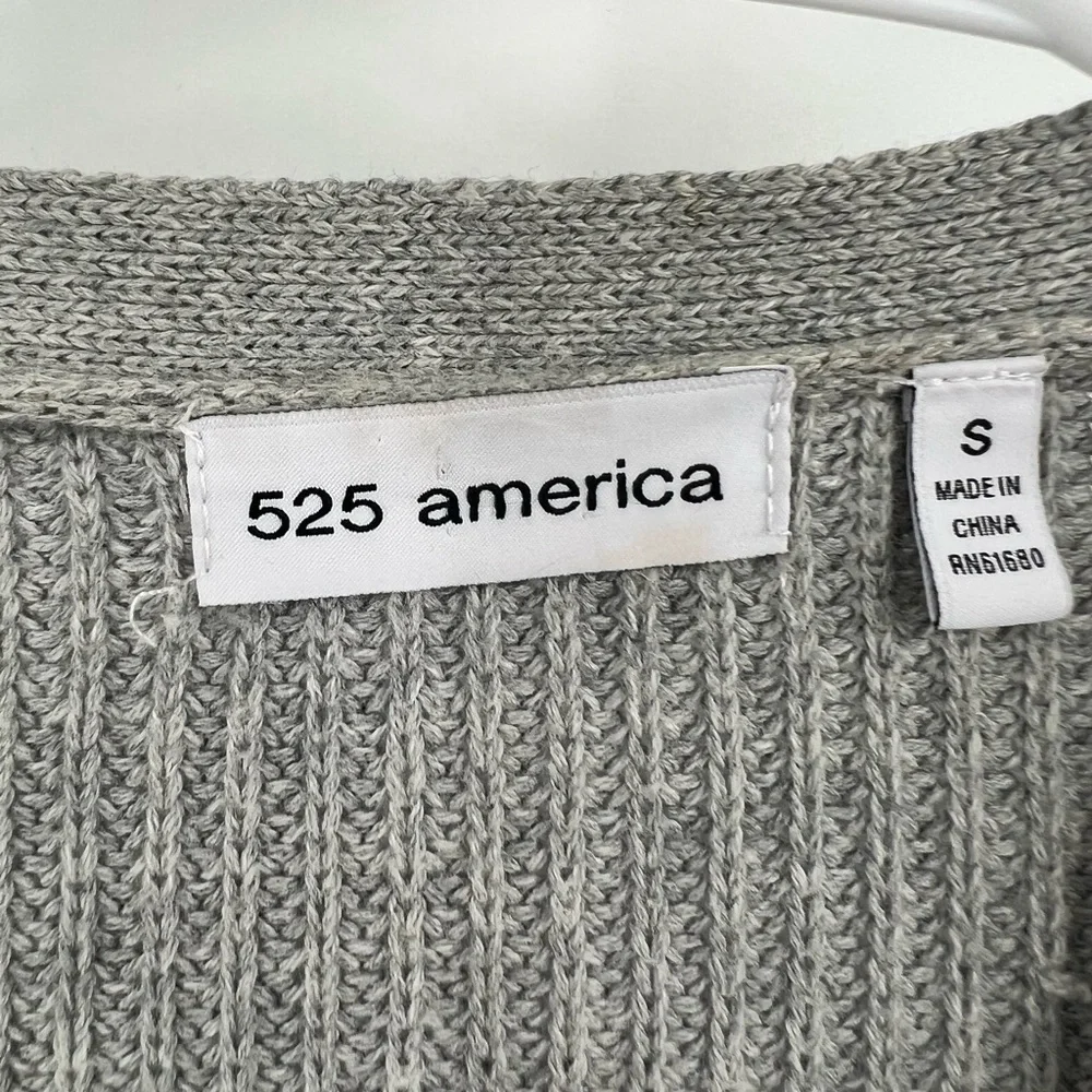 525 America grey cardigan sweater size S - Picture 6 of 8